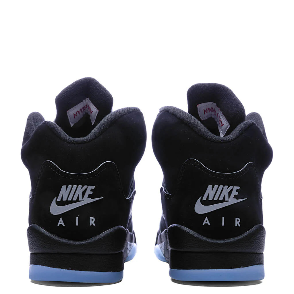 Air Jordan 5 Retro OG Black Metallic Reimagined GS Black White Metallic Silver Fire Red