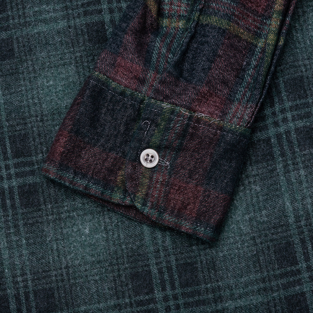 Over Dye 7 Cuts Wide Shirt Green
