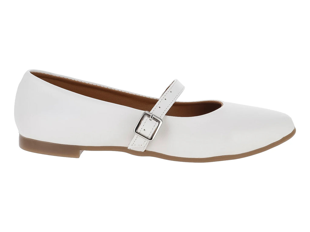 Zapatos Planos Mary Jane Luna Rosa Color Latte para Mujer