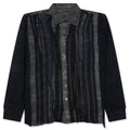 Over Dyed Ribbon Wide Shirt Black