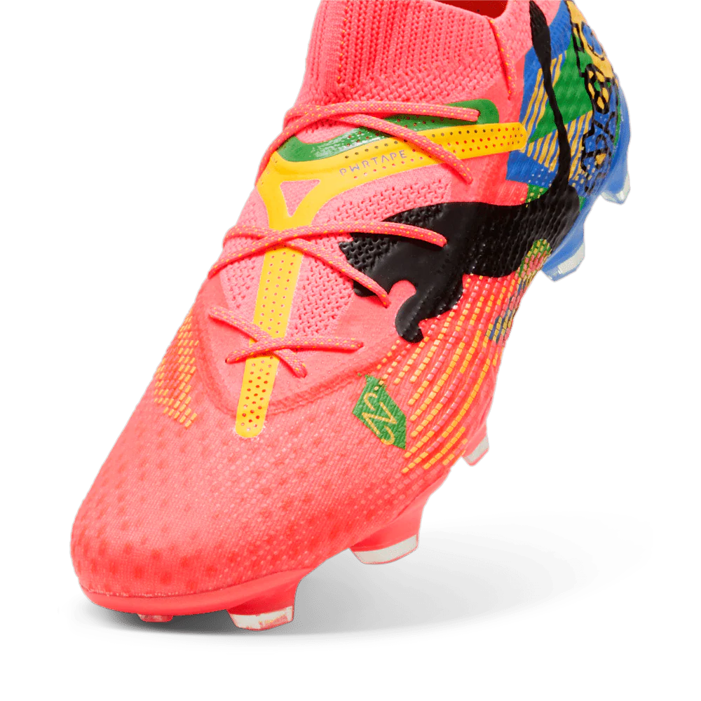 PUMA Future 7 Ultimate Neymar JR FG AG Soccer Cleats Sunset Glow Black