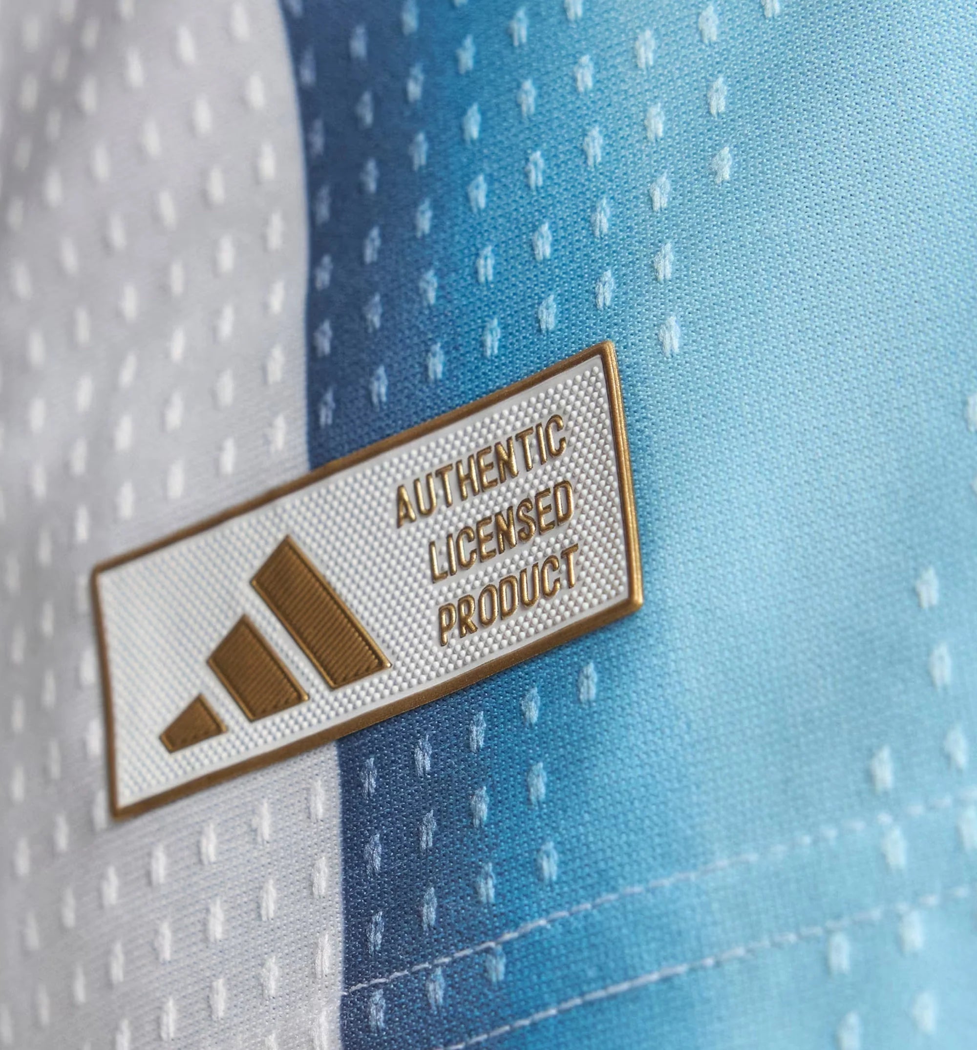 Argentina 26 Home Messi Authentic Mens Jersey White Icey Blue Light Blue