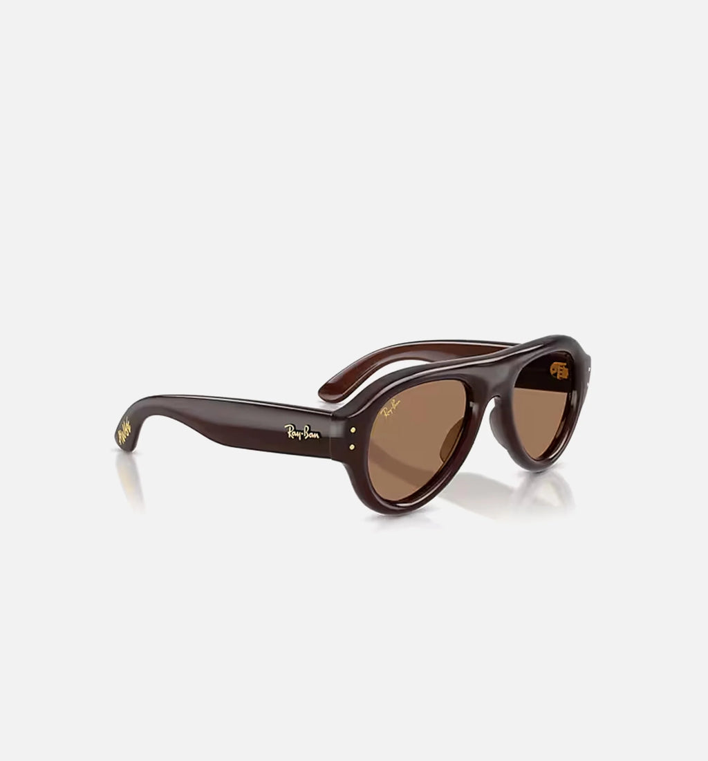 AAP Rocky x Aviator Puffer Mens Sunglasses Dark Brown