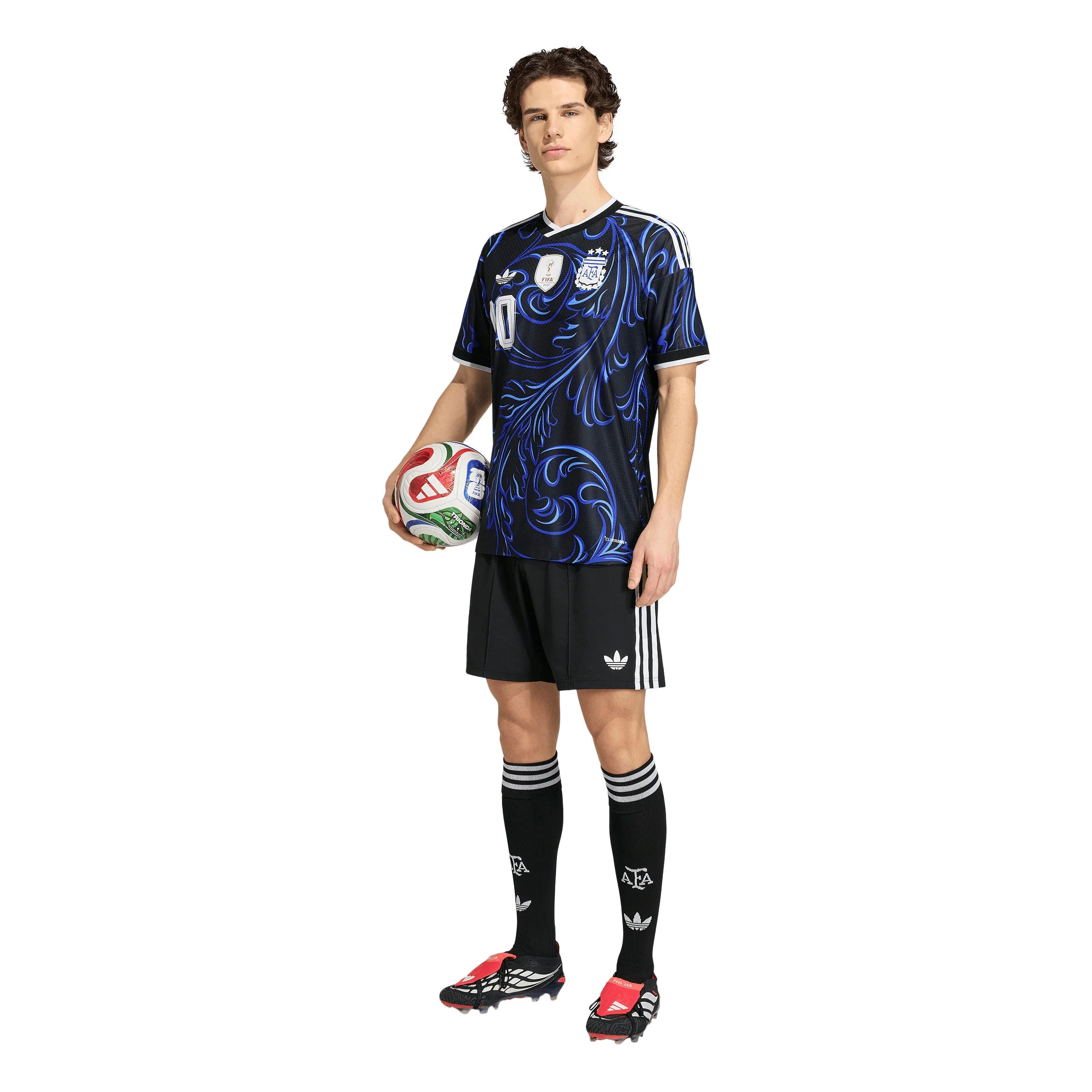 adidas Argentina Away Authentic Messi Mens Soccer Jersey 2026 Black Blue