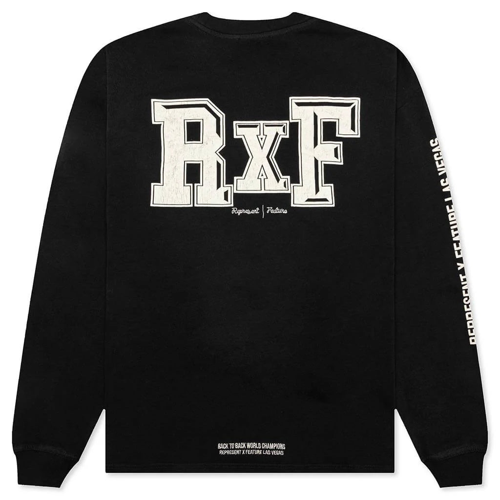 Feature x Represent Head 2 Head L S T Shirt Stained Black