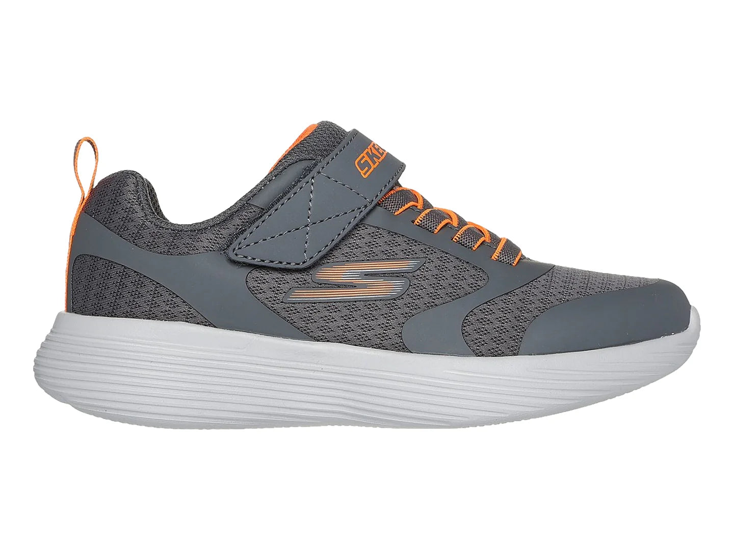 Tenis Skechers Go Run 400 V2 Gris y Naranja para Niño