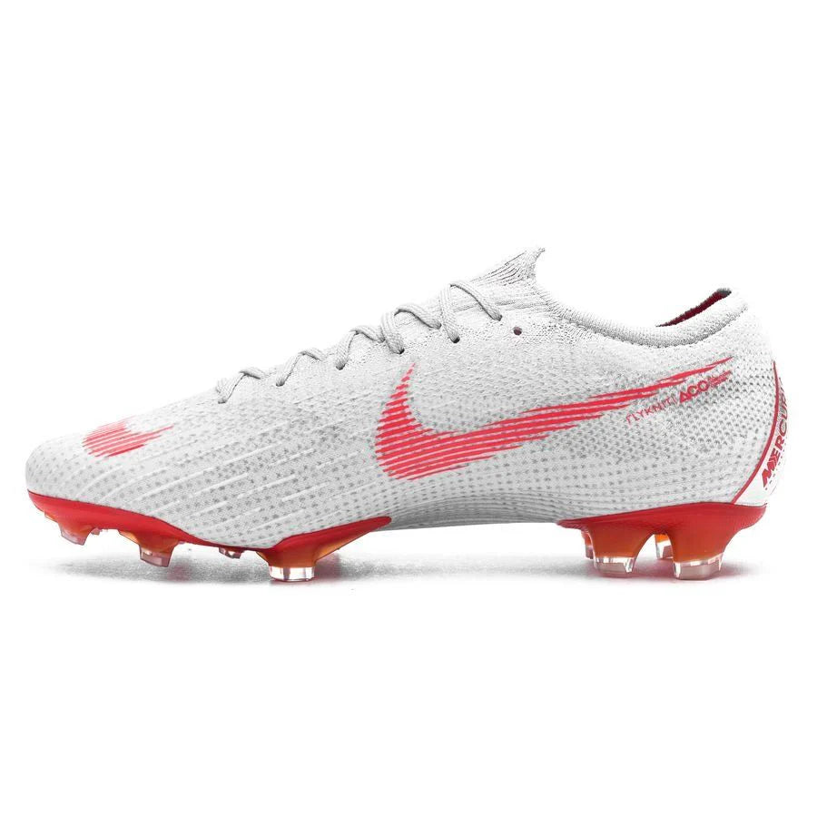 Nike Mercurial Vapor 12 Elite FG Firm Ground Mens Soccer Cleats Concrete Wolf Grey Light Crimson