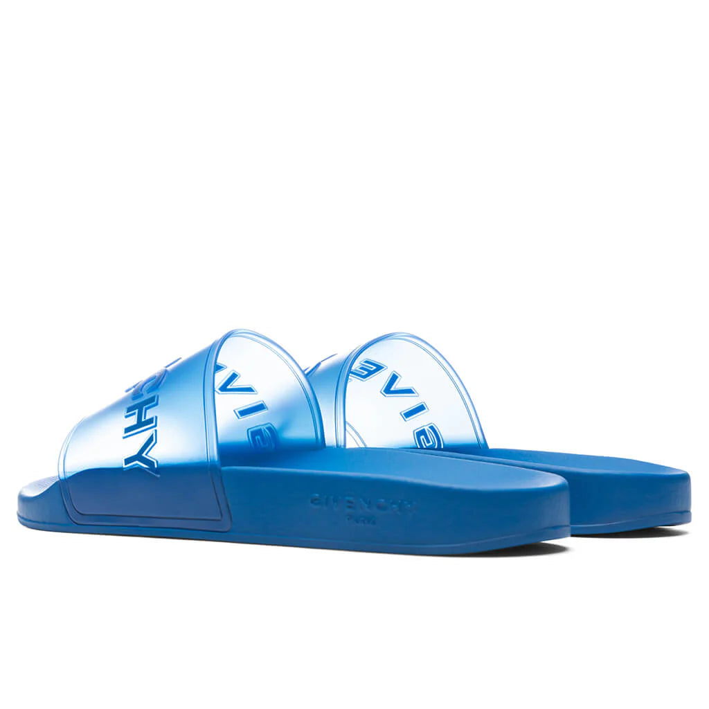 Slide Flat Sandals Bright Blue