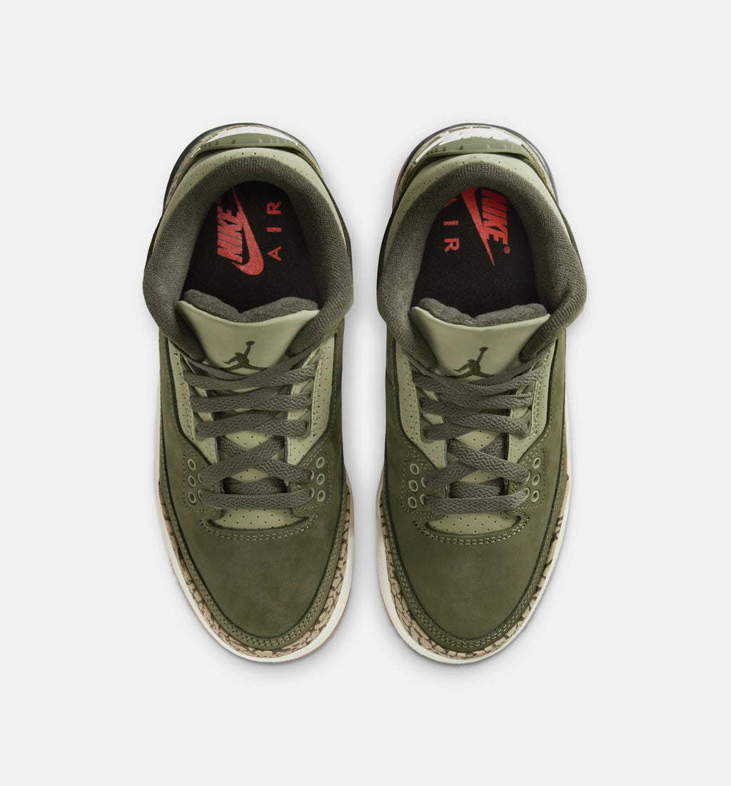 Air Jordan 3 Retro Medium Olive Grade School Lifestyle Shoe Medium Olive Sequoia Neutral Olive Sail