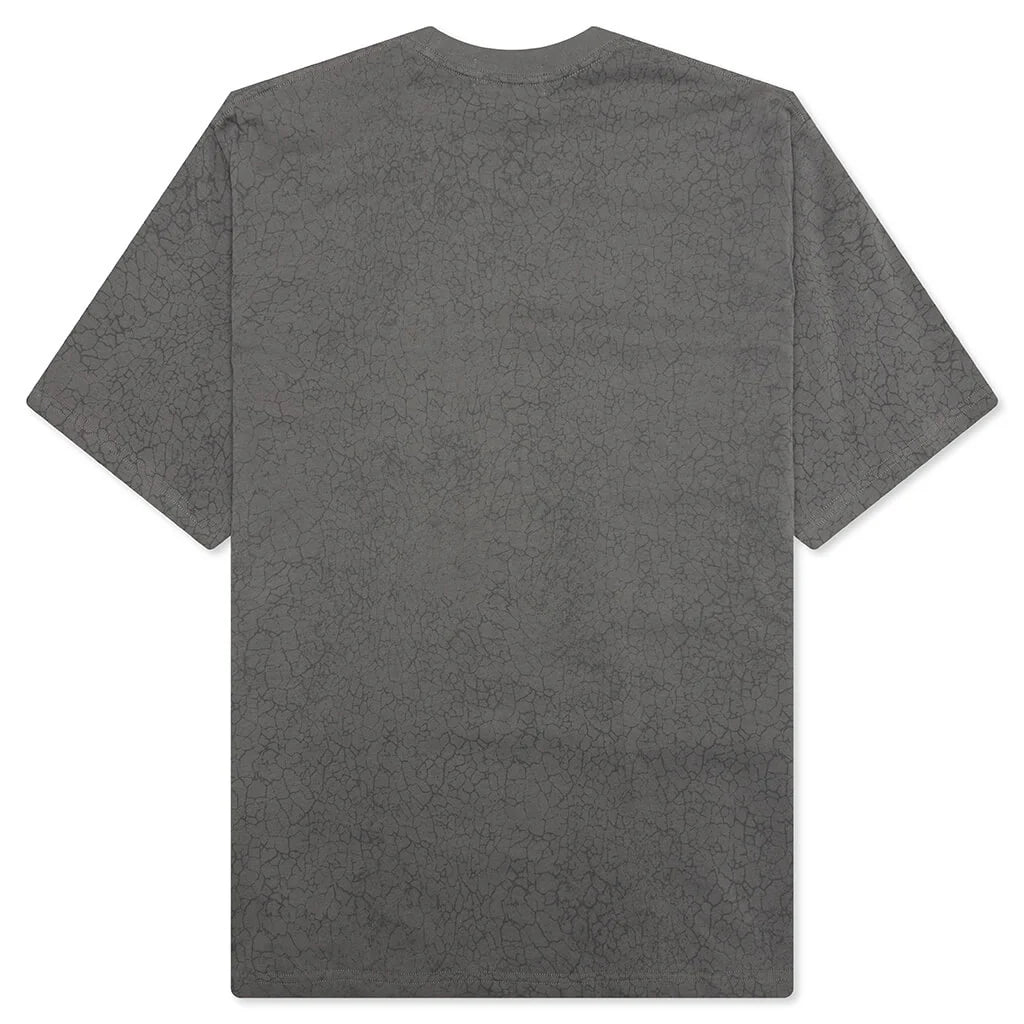 Crack Print Pattern Logo Relaxed Fit Tee Black