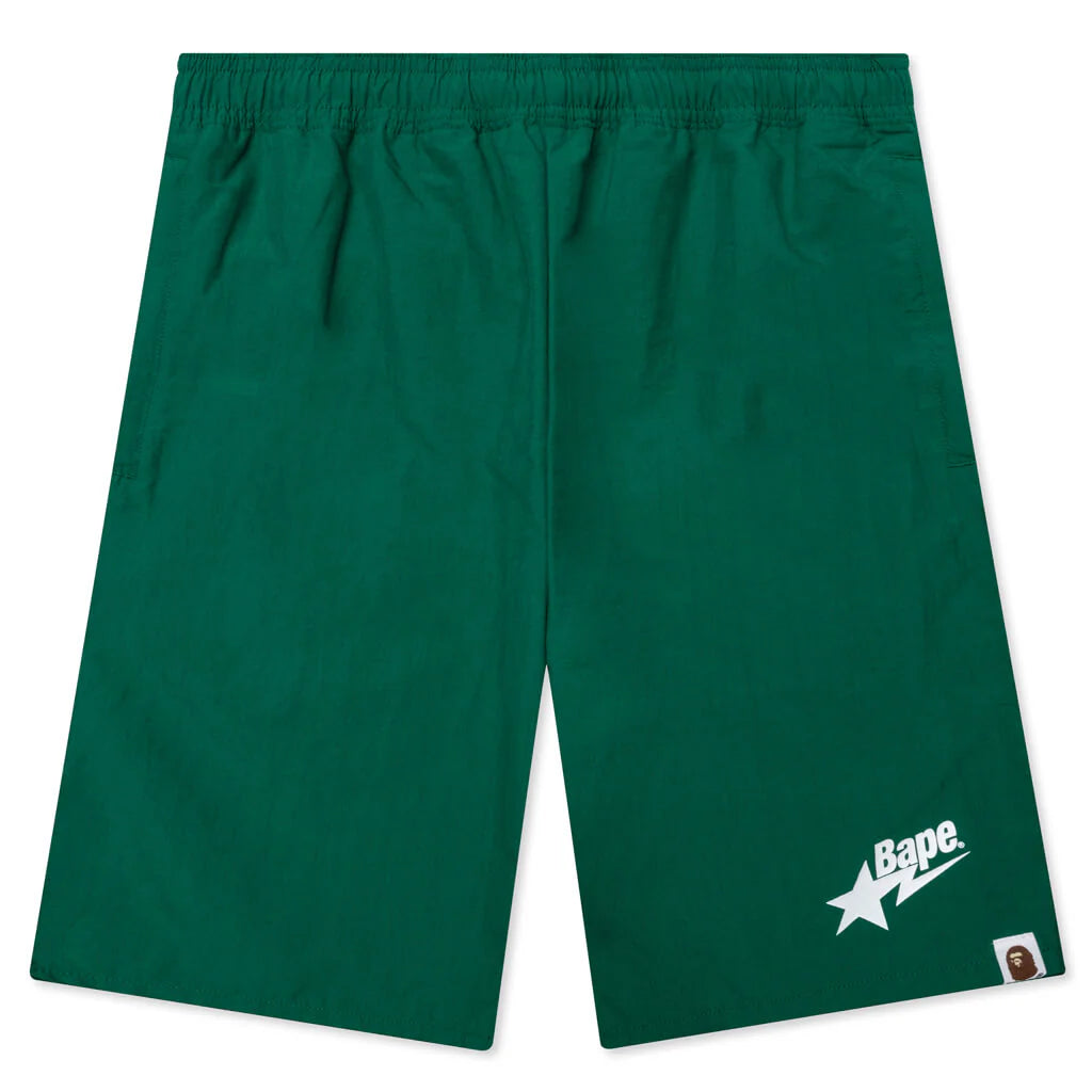 Bape Sta Logo Beach Shorts Green
