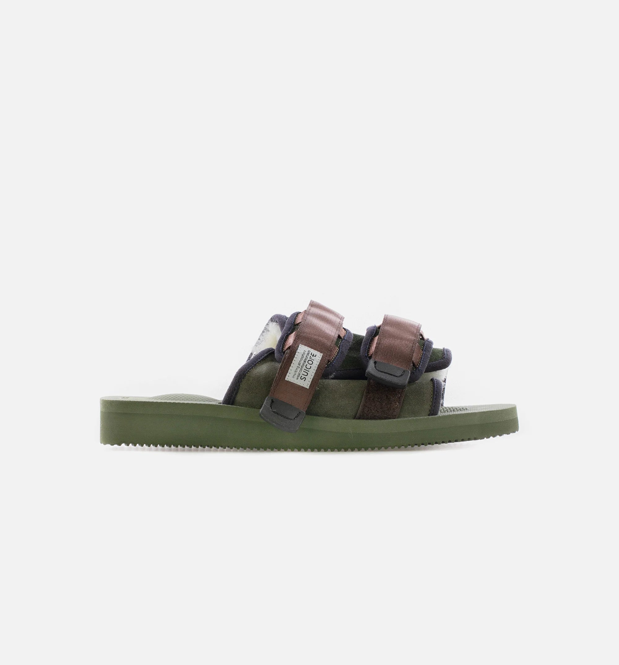 Moto Mab Slides Mens Sandals Olive Sage