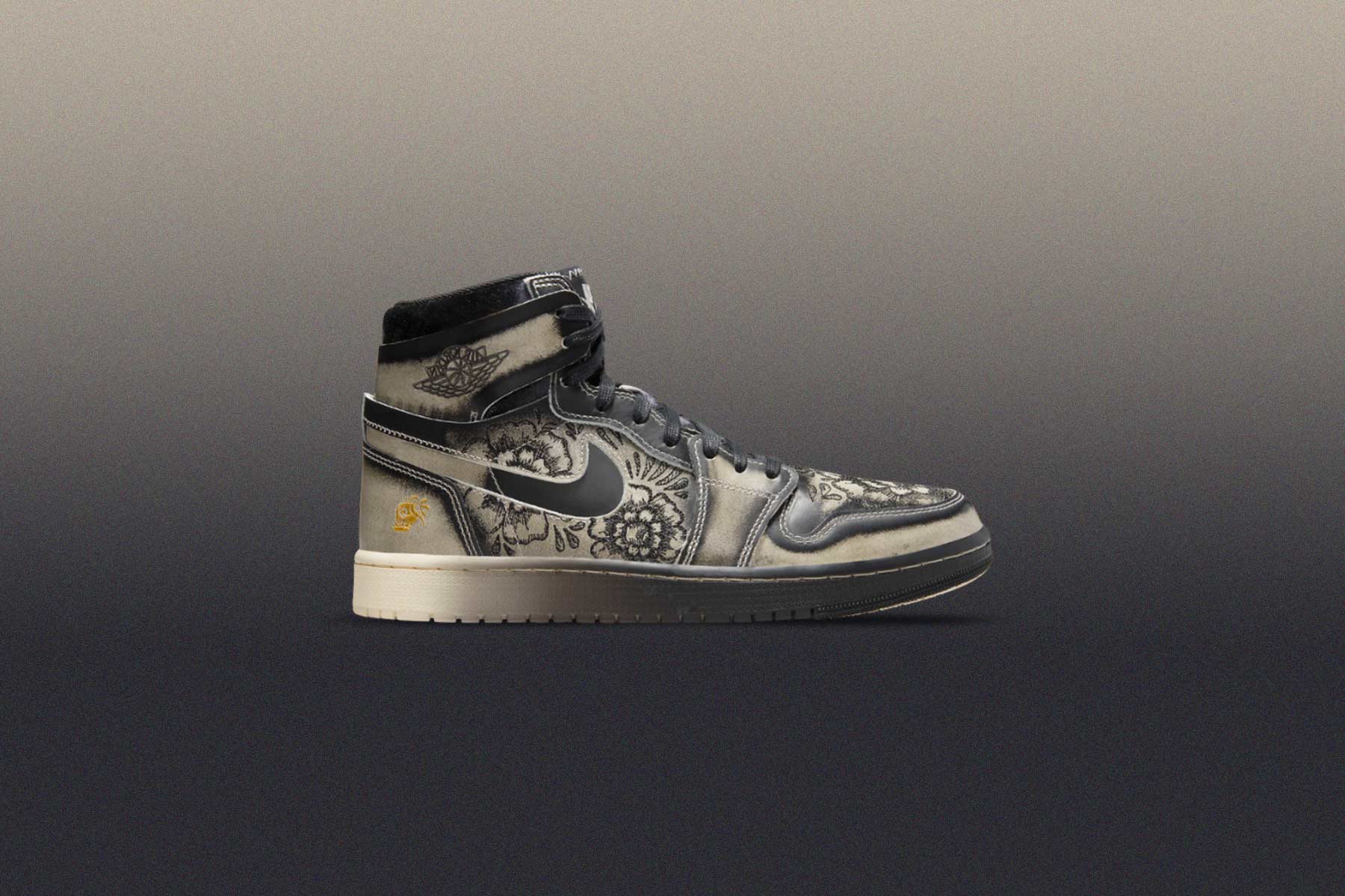 Air Jordan 1 Zoom Comfort 2 Premium Dia De Muertos Black Pale Ivory