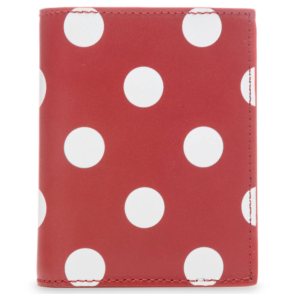 Comme des Garcons Polka Dots Wallet Red