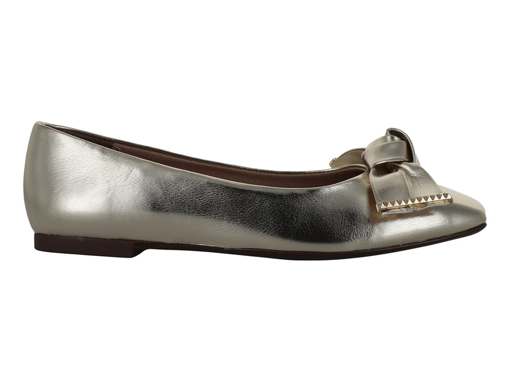 Zapatos Planos Salamandra Color Platina para Mujer