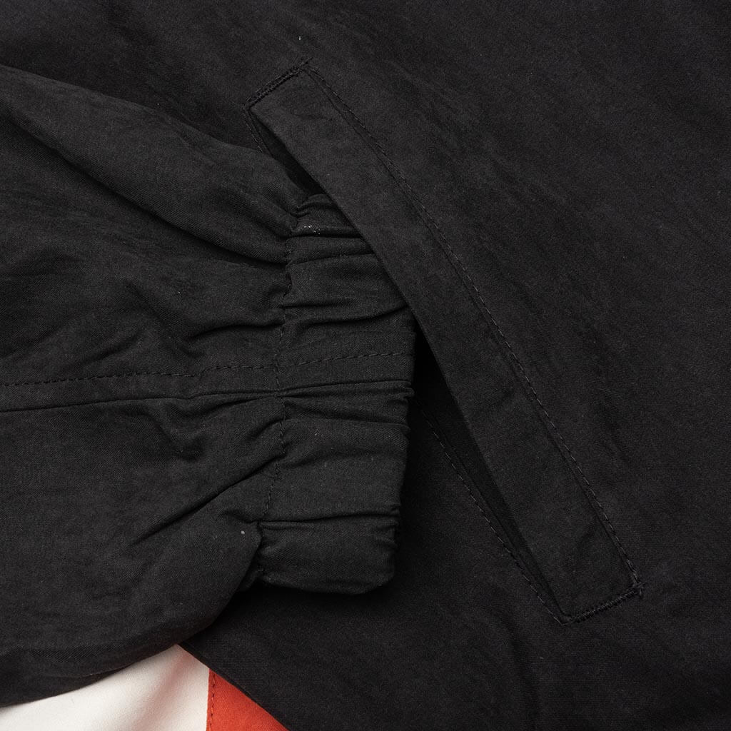 Brushed Poly Track Anorak Black
