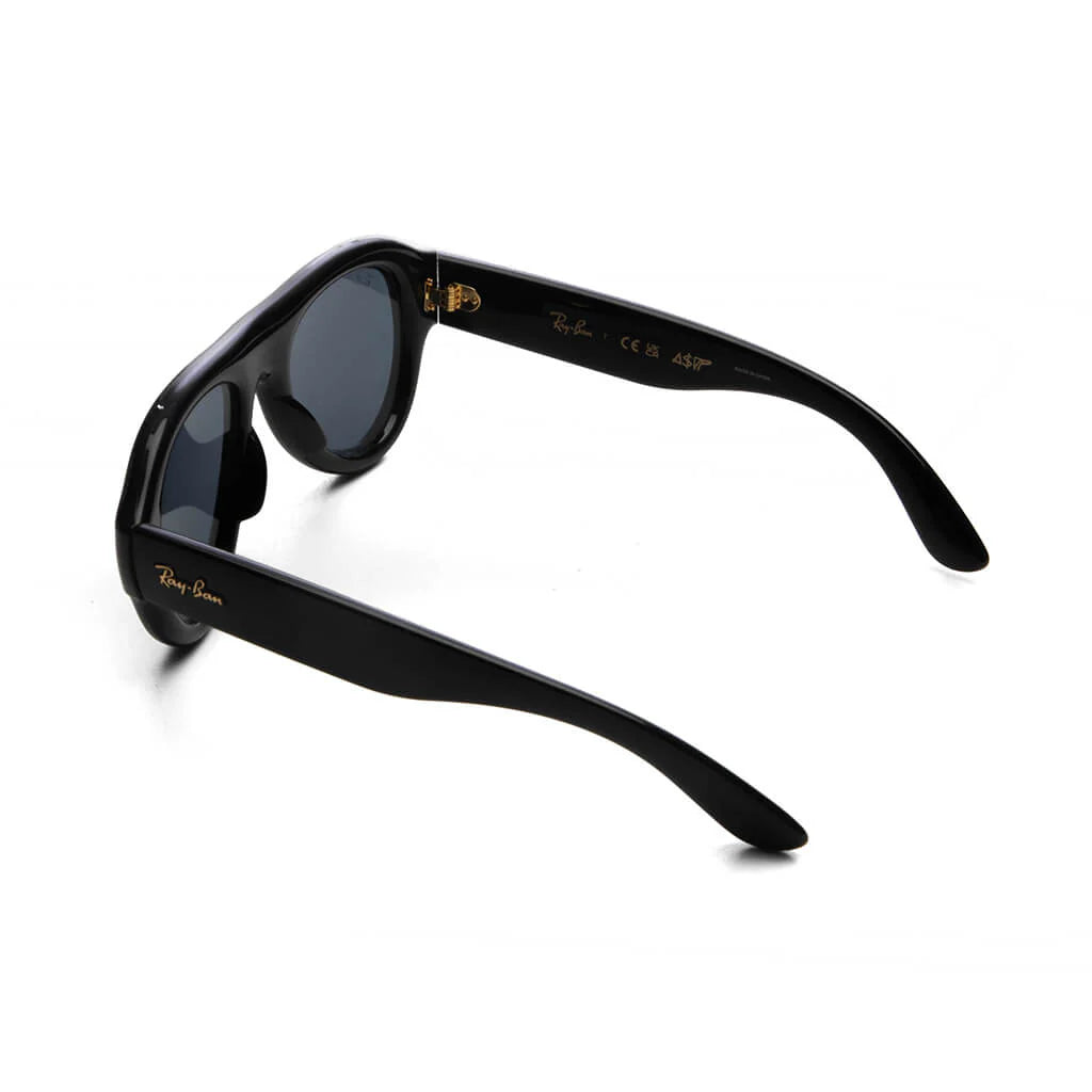 Ray Ban x AAP Rocky Aviator Puffer Black Frame Dark Blue Lens