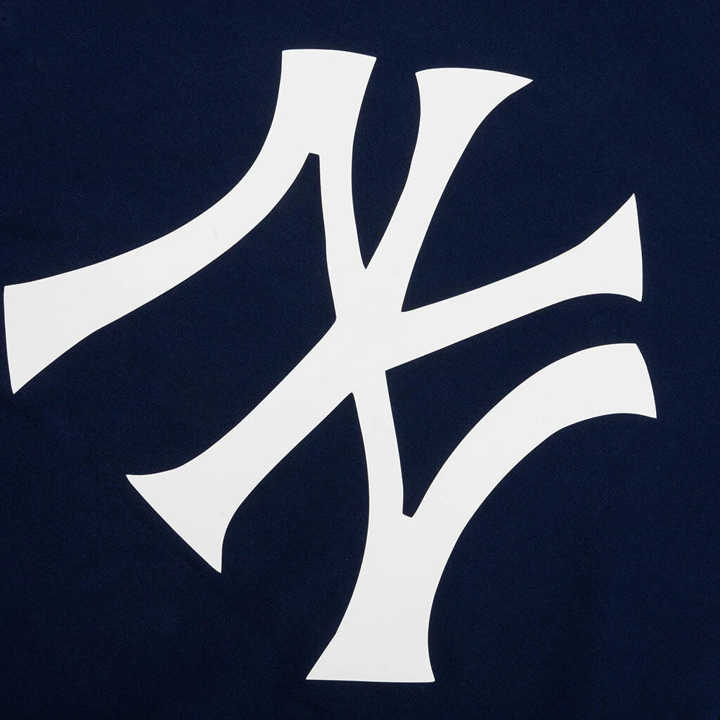 Fear of God Essentials x MLB Yankees Sport Hoodie Midnight Navy Homestead Heather