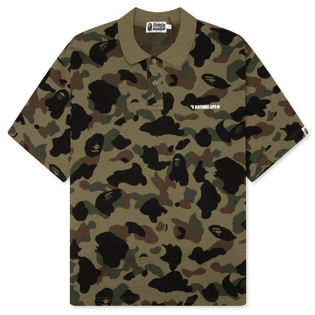 1st Camo Relaxed Fit Polo Shirt Green