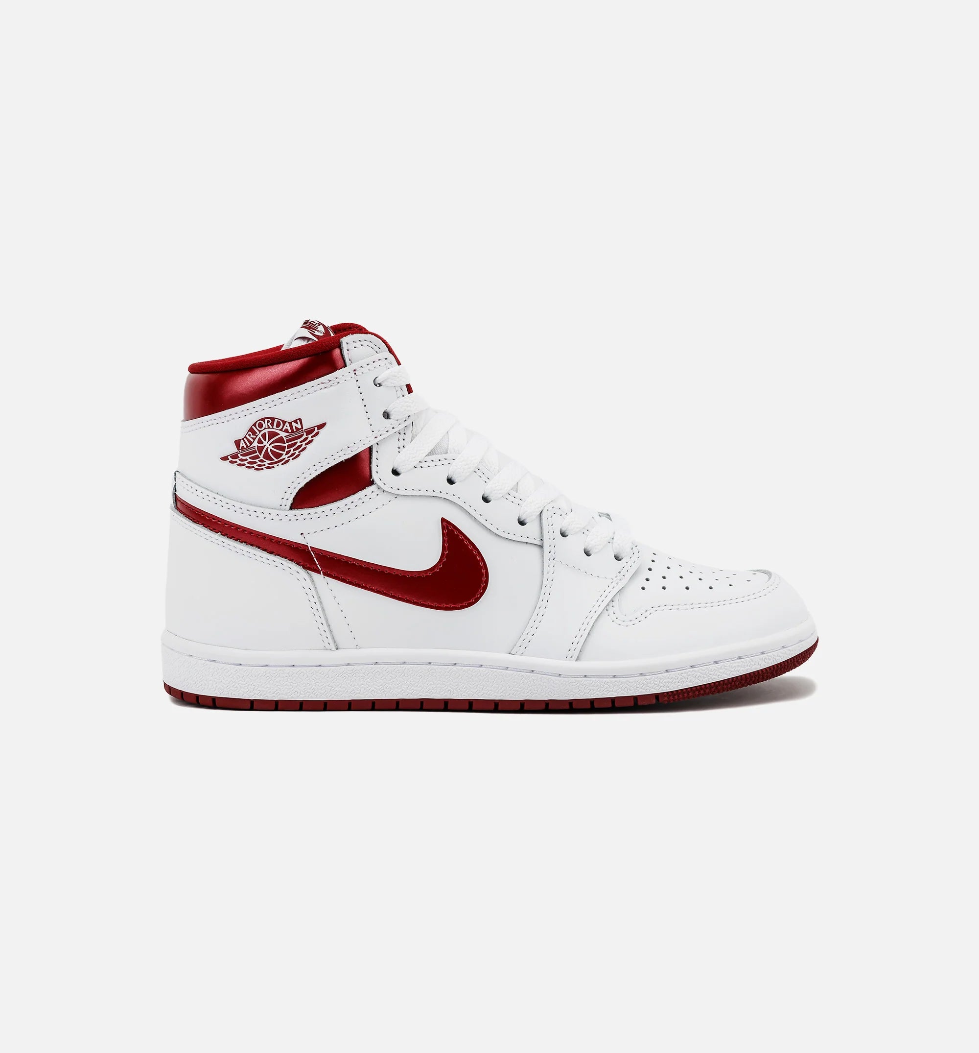 Air Jordan 1 High OG 85 Metallic Burgundy Mens Lifestyle Shoe White Team Red