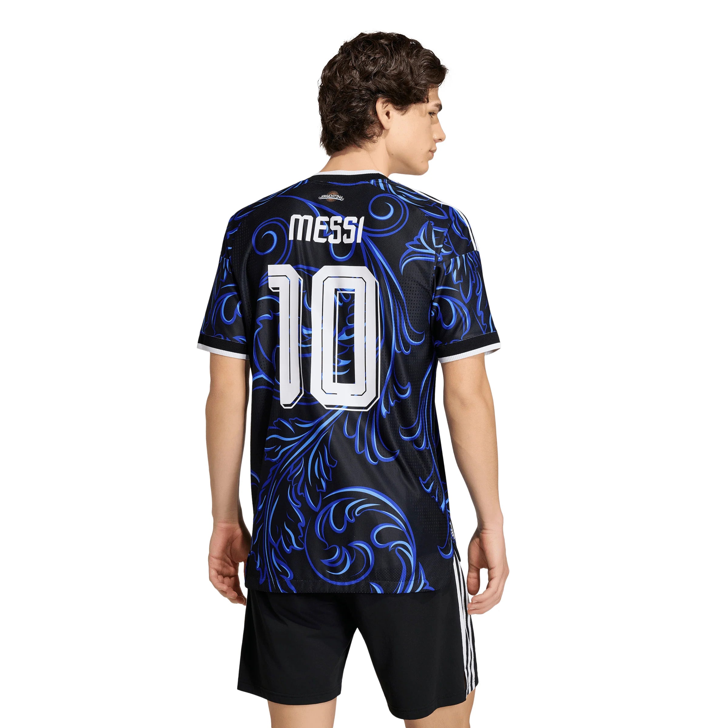 adidas Argentina Away Authentic Messi Mens Soccer Jersey 2026 Black Blue