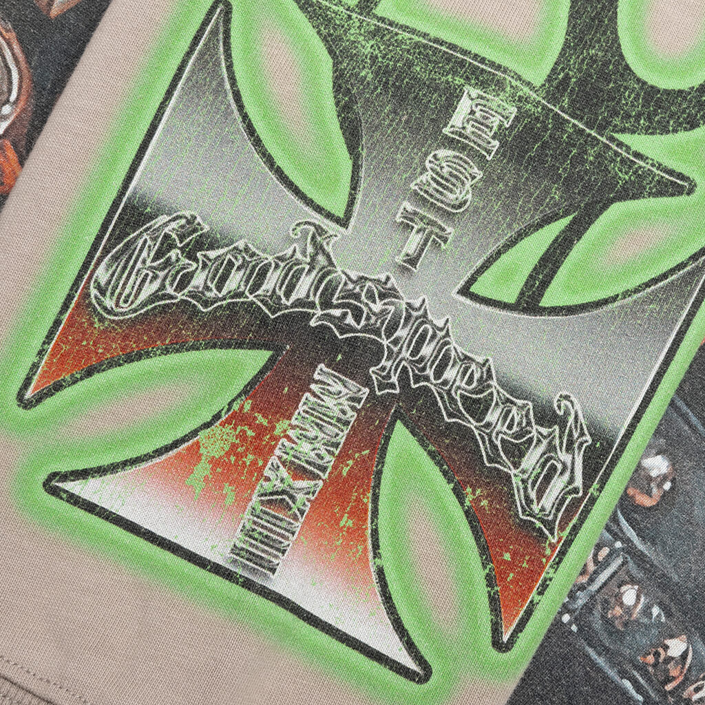Biker Nation L S T Shirt Stone Grey