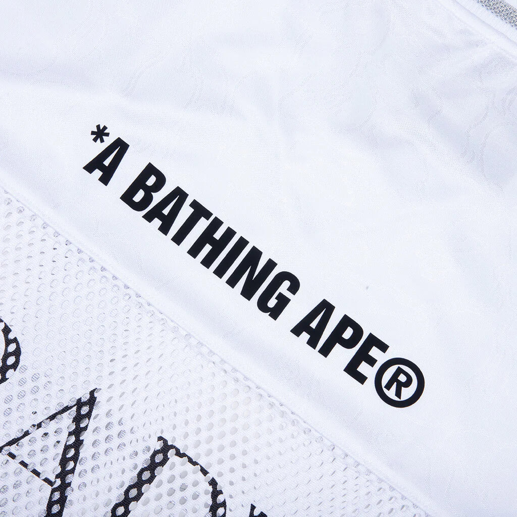 Line Camo Multi Logo Relaxed Fit Football Jersey White