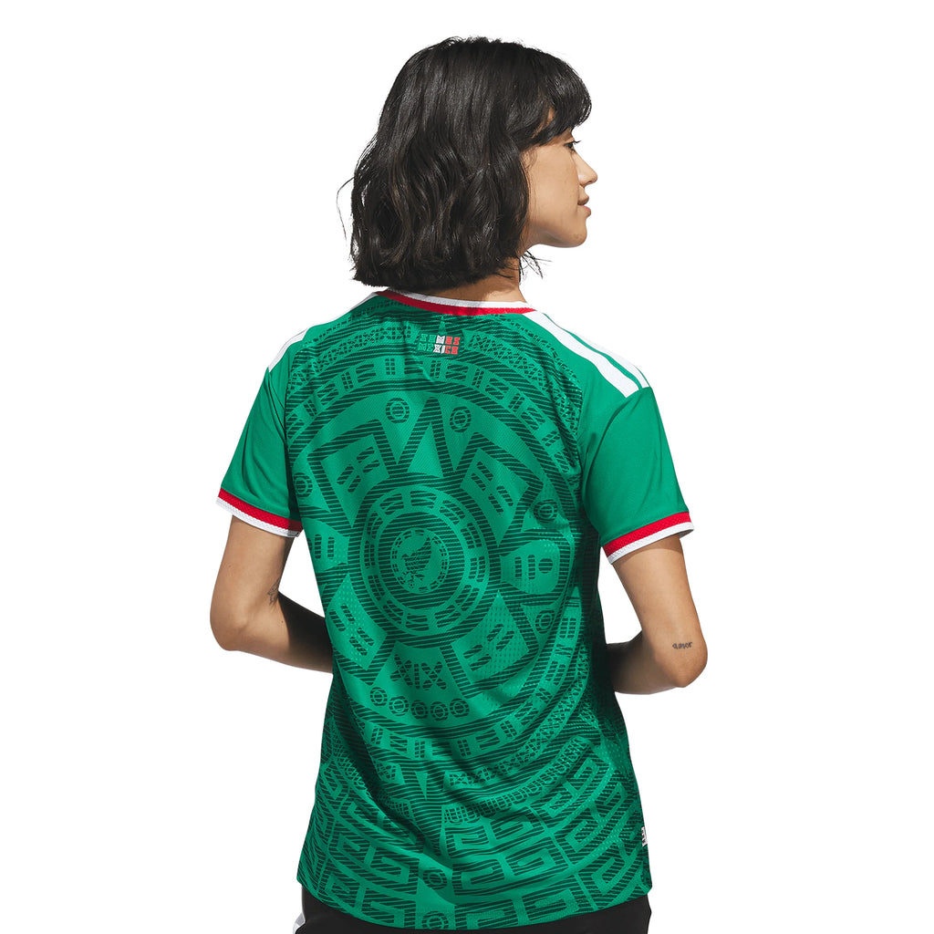 adidas Mexico Home Authentic Womens Soccer Jersey Green
