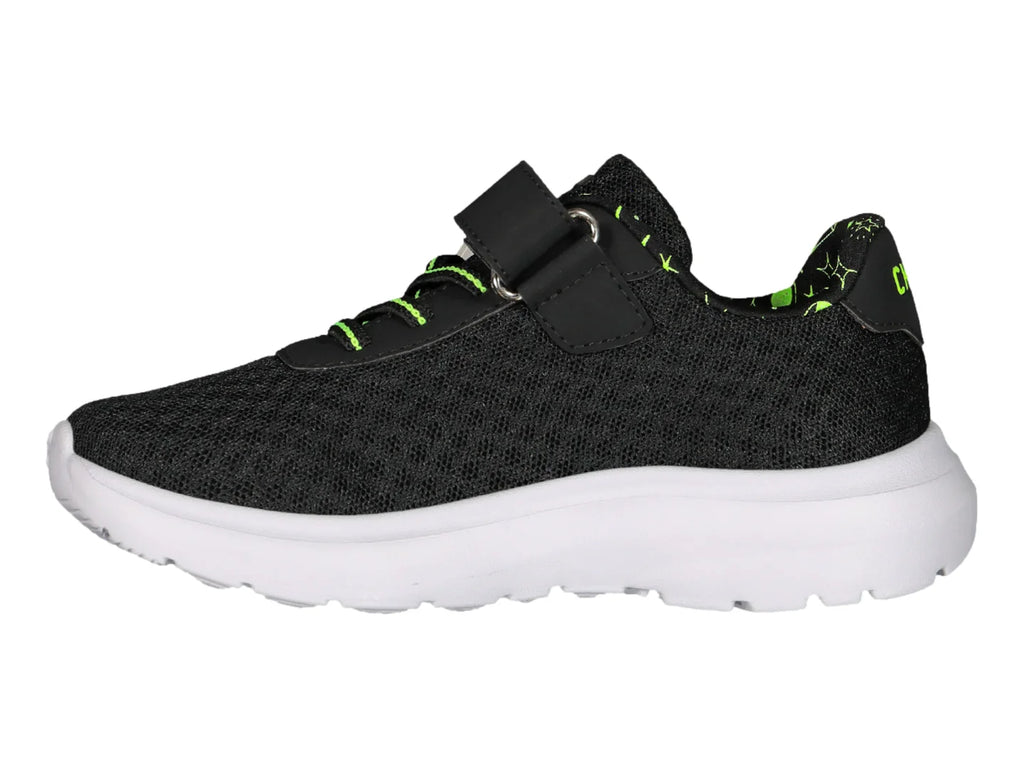Tenis Charly Road Casual Negro con Verde Lima para Niño