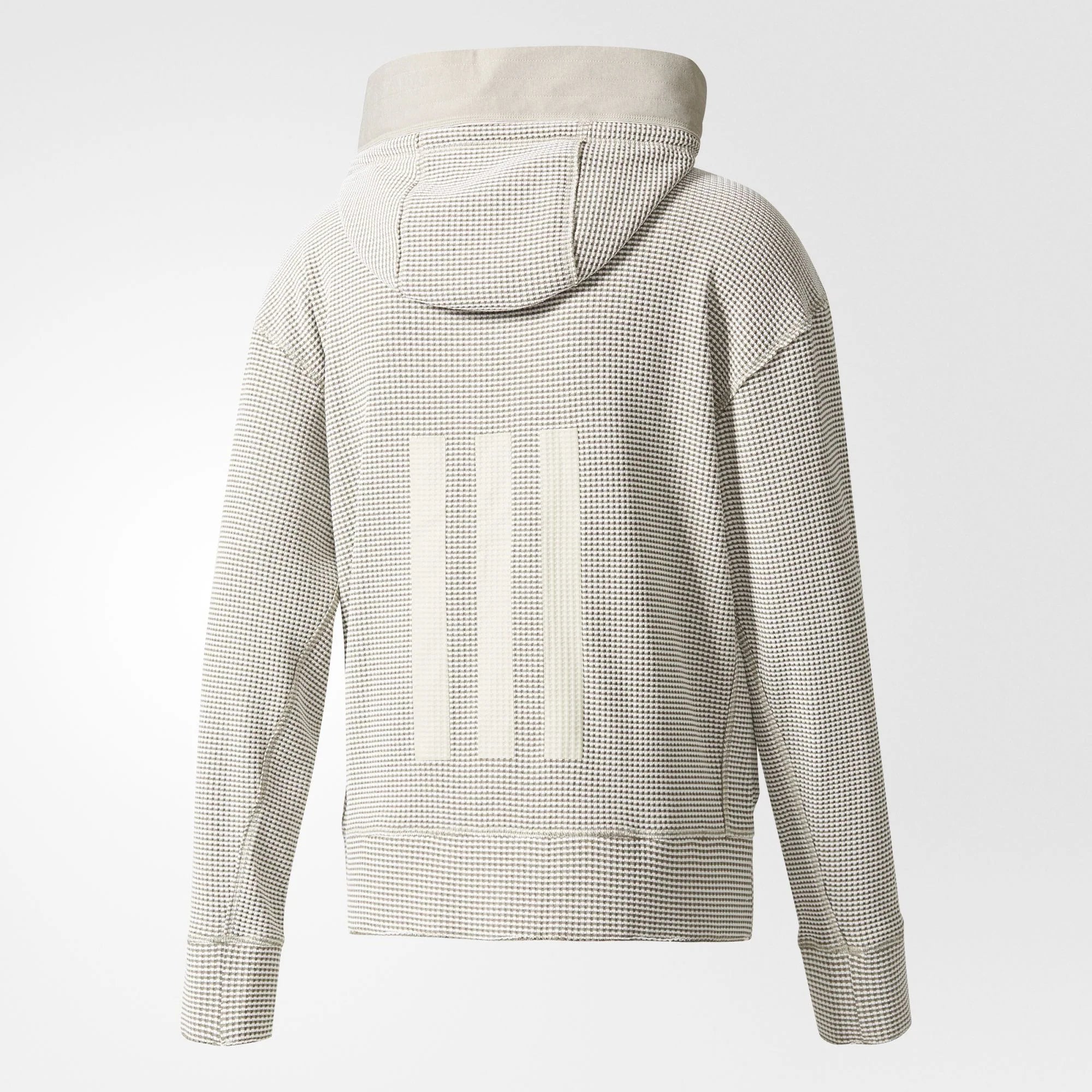 adidas Day One Waffle Hooded Track Top Jacket Mens Creme Brown