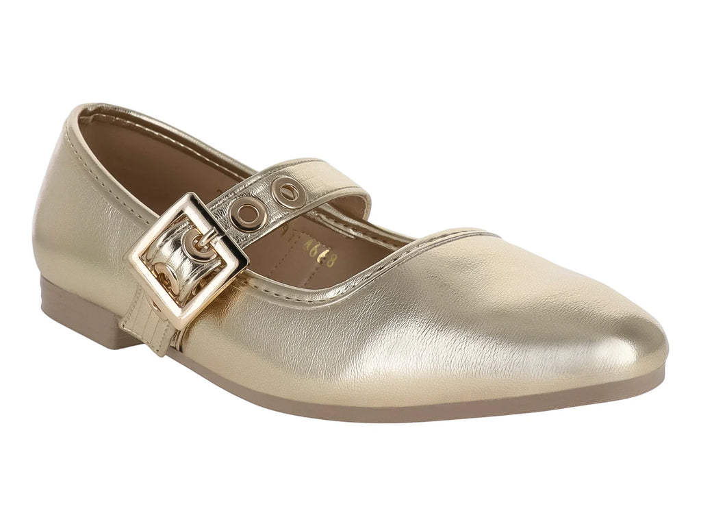 Zapatos Planos MELIANA Color Oro para Mujer