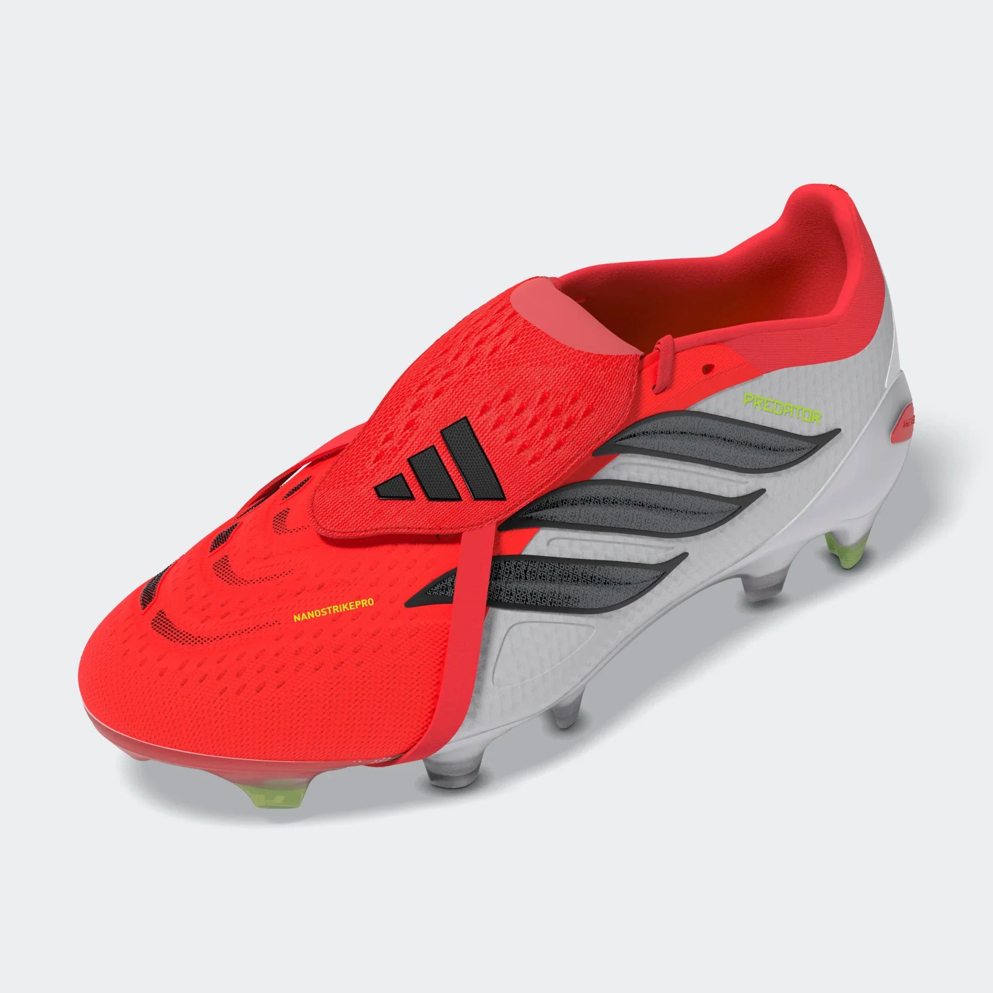 adidas Predator Pro Fold Over Tongue FG Firm Ground Mens Soccer Cleats Lucid Red Black White