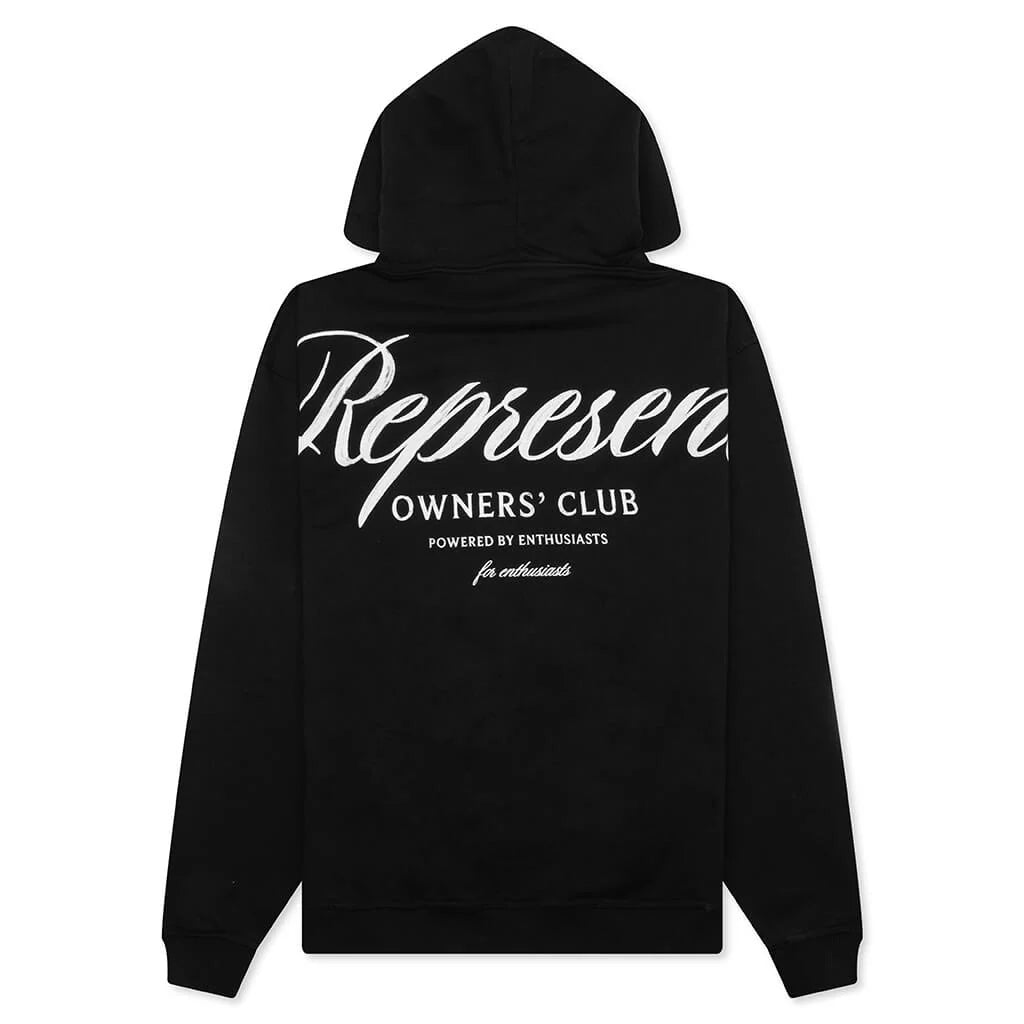 Owners Club Script Hoodie Black