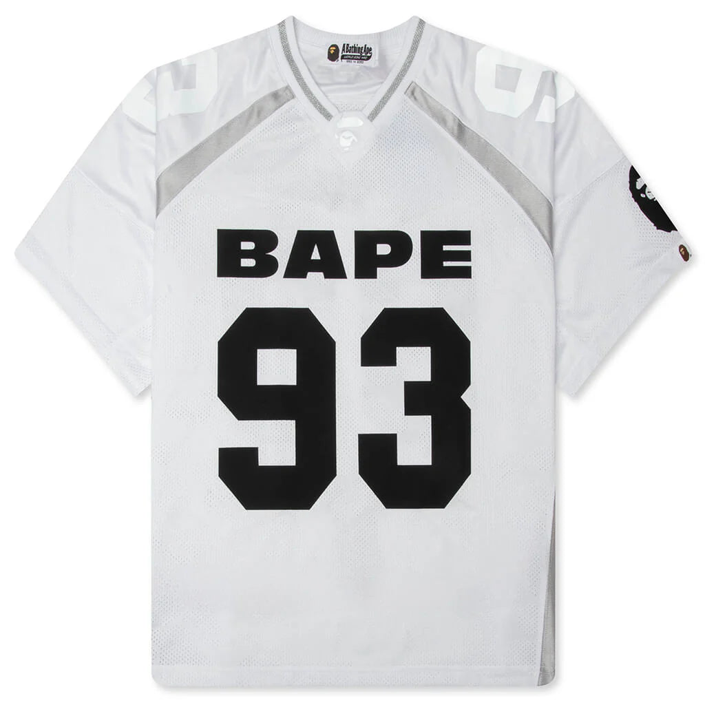 Line Camo Jacquard Relaxed Fit Football Jersey White