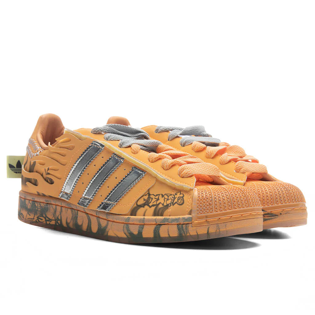 Adidas x Hellstar Superstar II Creamsicle Hazy Orange Silver Metallic Core Black