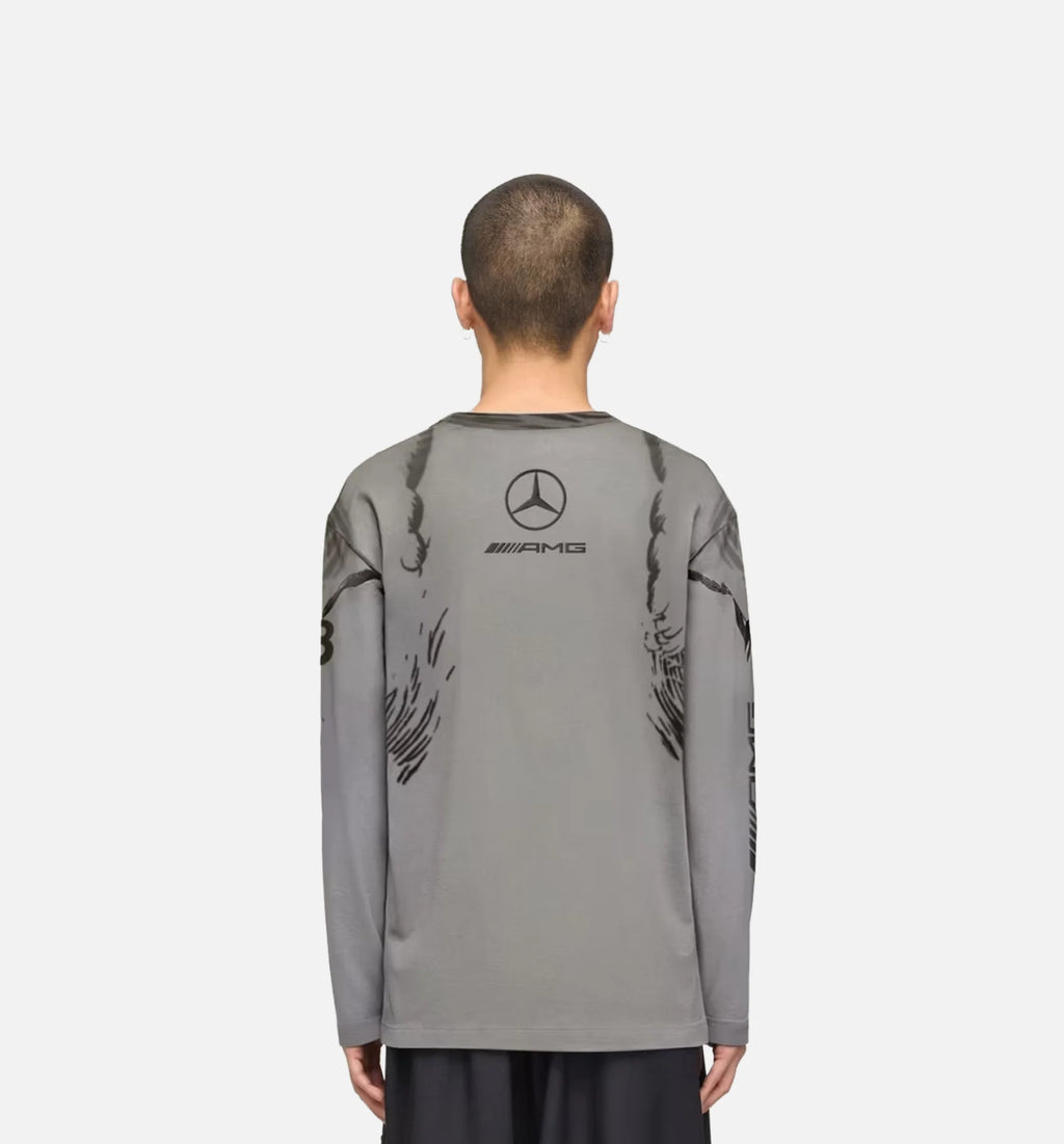 Mercedes Wolf Graphic Mens Long Sleeve Shirt Black