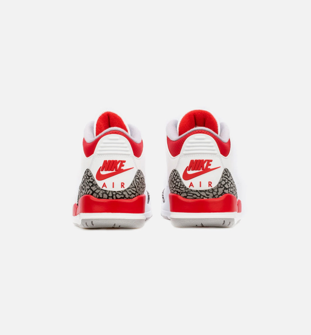 Air Jordan 3 OG Fire Red Mens Lifestyle Shoe White Red