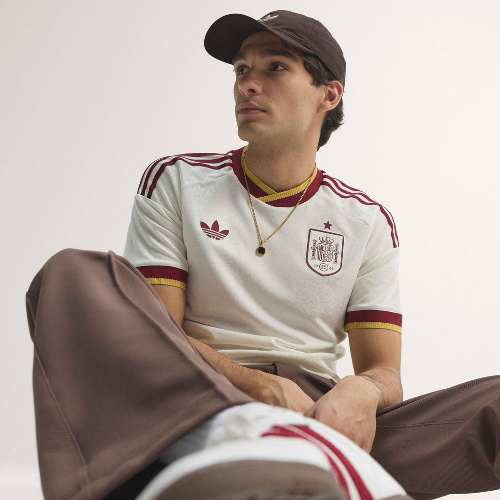 adidas Spain Away Authentic Mens Soccer Jersey 2026 White