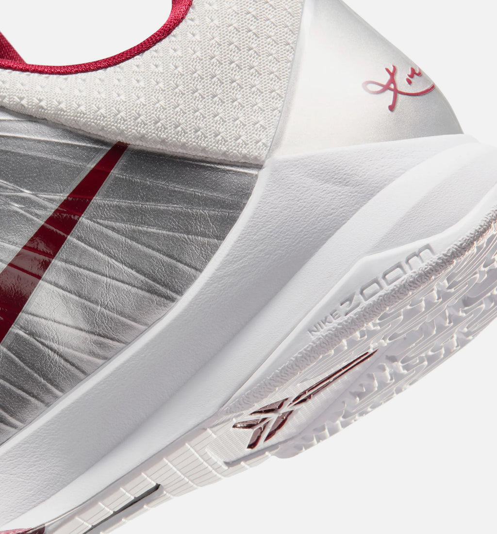 Kobe 5 Protro Lower Merion Mens Lifestyle Shoe Metallic Silver Team Red White