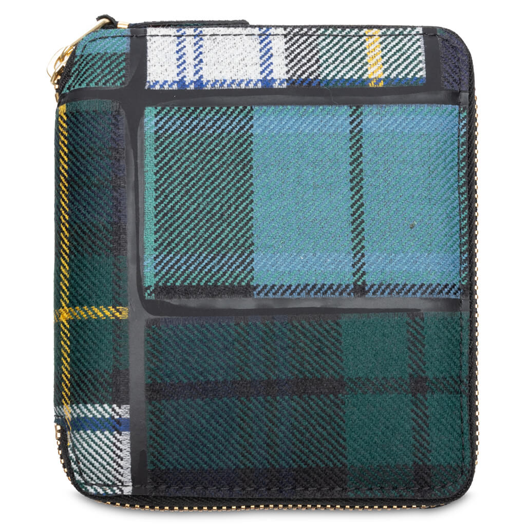 Comme des Garcons Tartan Patchwork Wallet Green