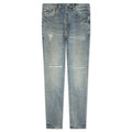 P001 Vintage Repair Denim Pants Light Indigo