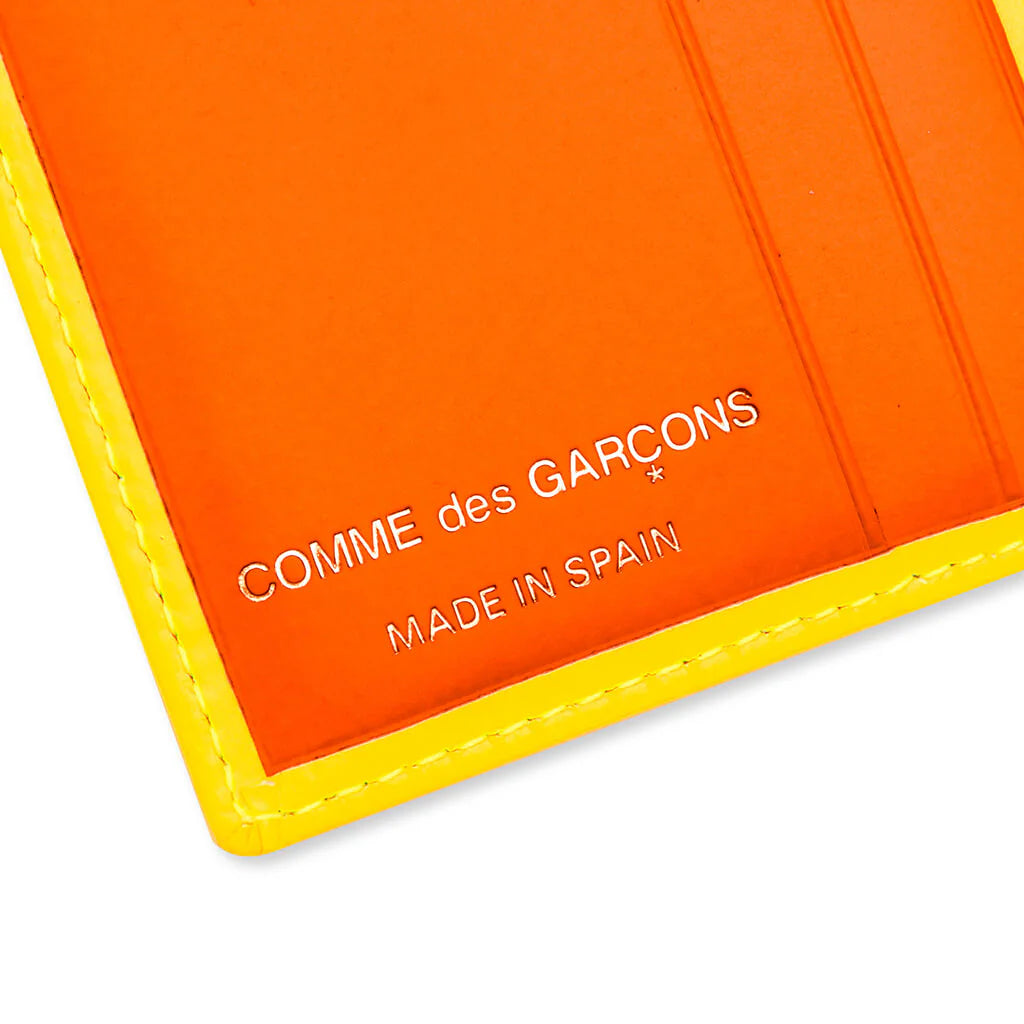 Comme des Garcons Super Fluo Wallet Yellow Light Orange