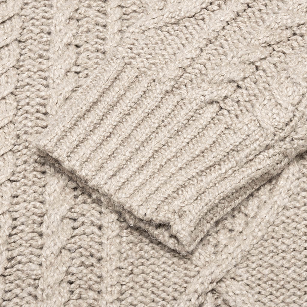 Cable Knit Hoodie Core Heather