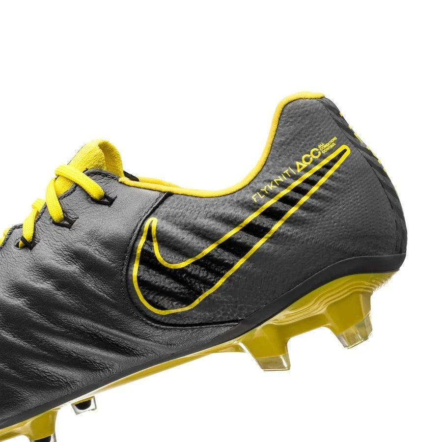 Nike Legend 7 Elite FG Firm Ground Soccer Cleats Dark Grey Black Yellow