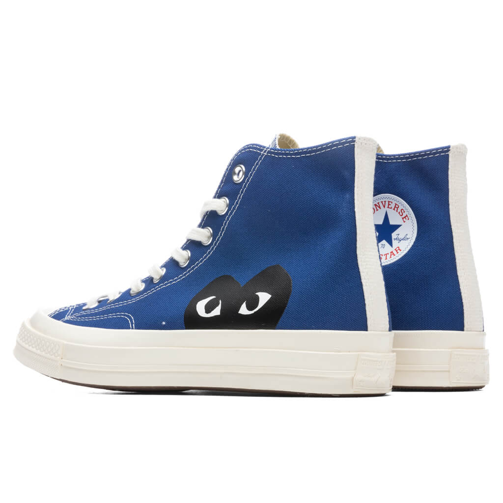 Converse x Comme Des Garcons PLAY All Star Chuck 70 Hi Blue