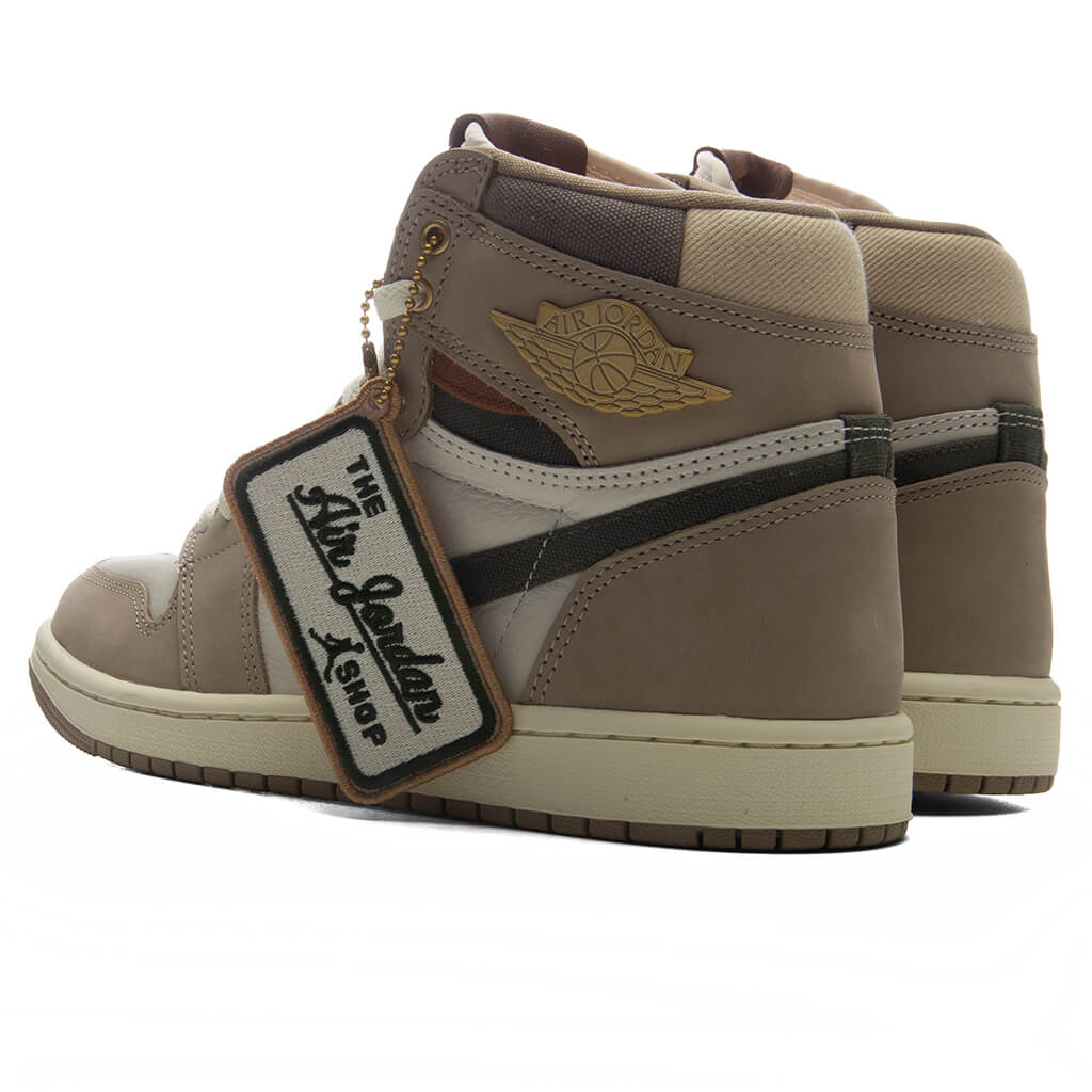 Womens Air Jordan 1 Retro High OG Khaki Khaki Multi Sail Cargo Khaki