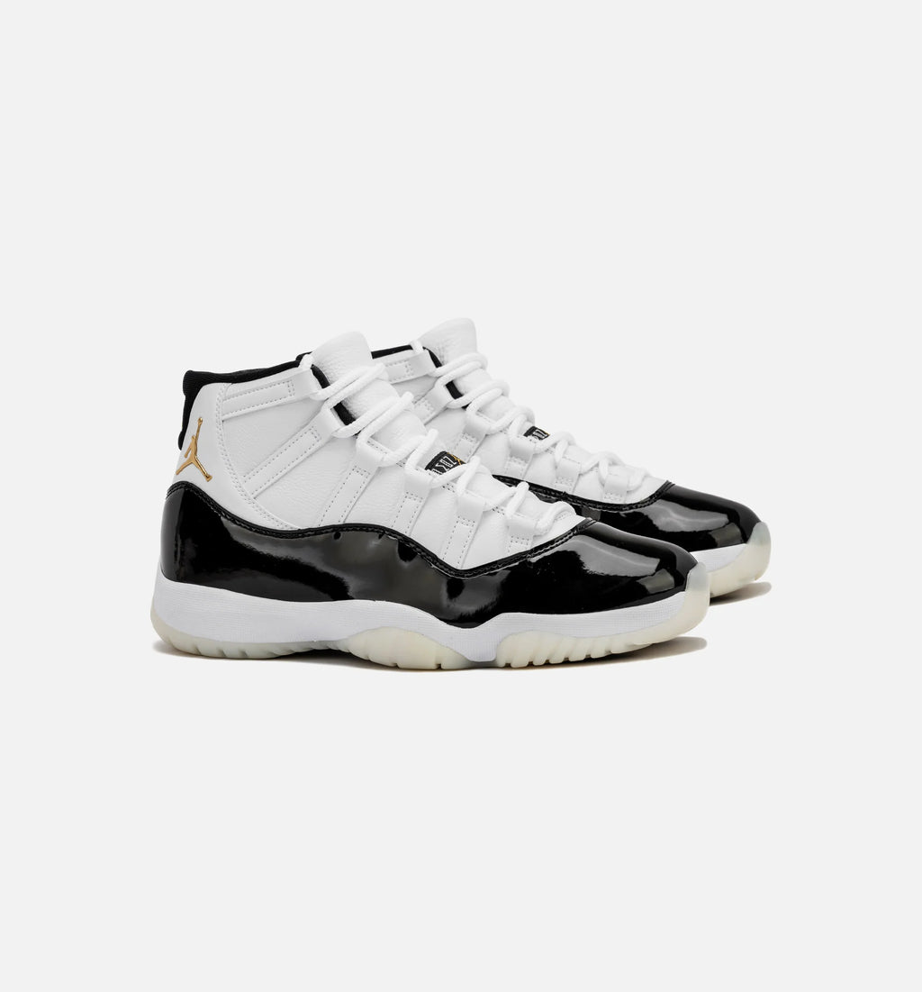 Air Jordan 11 Retro Gratitude Mens Lifestyle Shoe White Black Metallic Gold