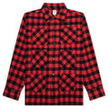 6 Pocket Flannel Shirt Red Black
