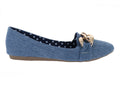 Zapatos Planos Mutante Mezclilla Azul para Mujer