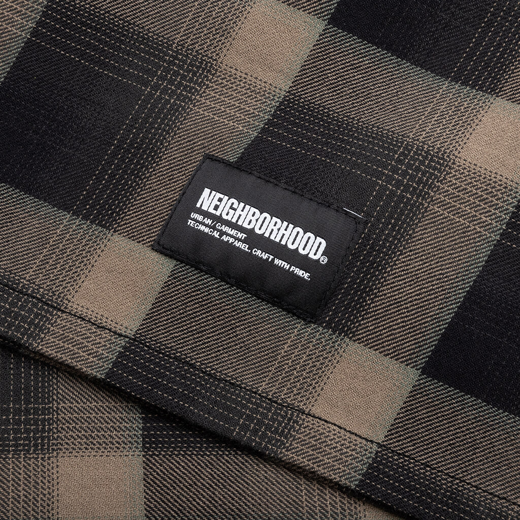 Half Hombre Check Shirt L S Beige